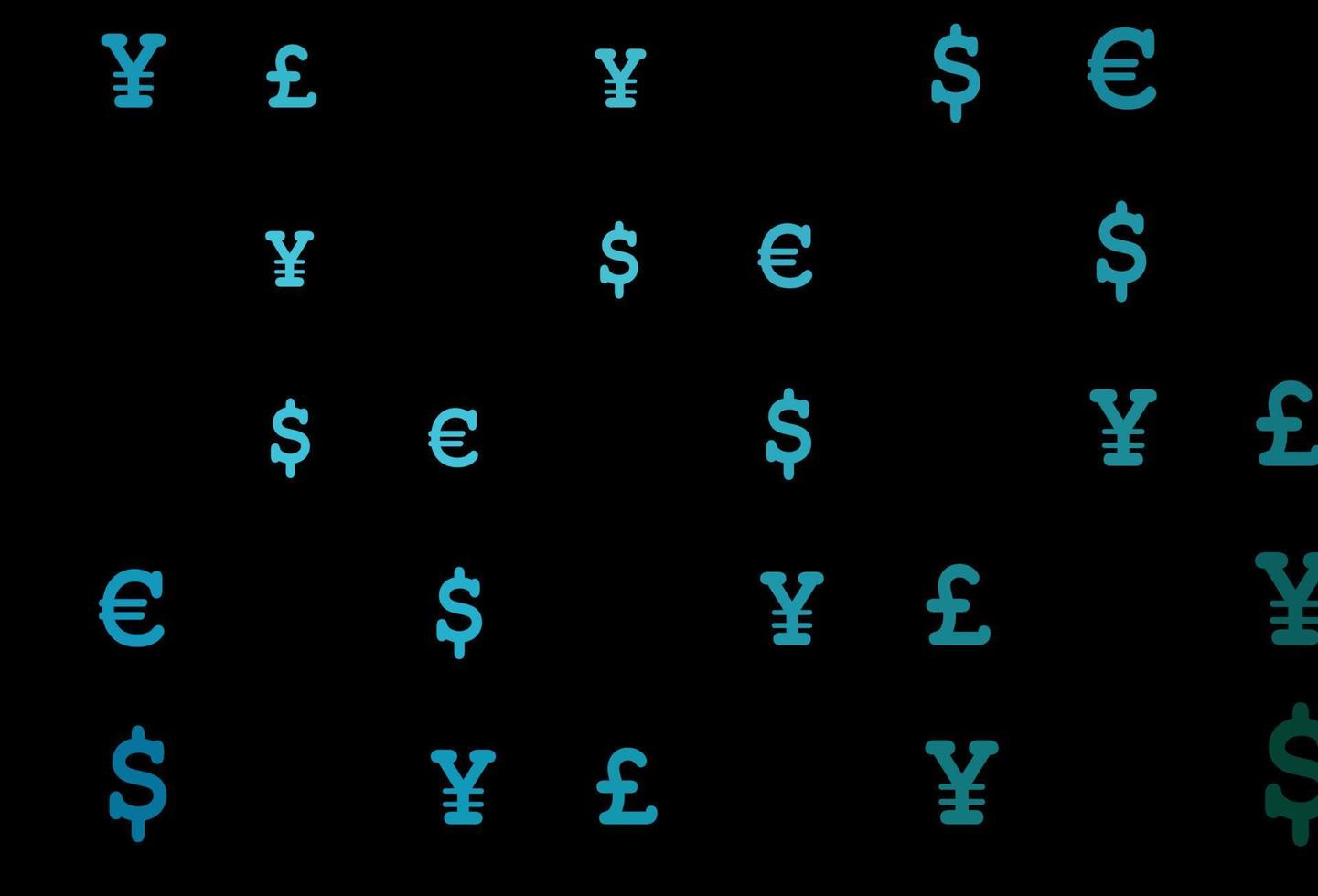 modelo de vetor azul escuro com eur, usd, gbp, jpy.