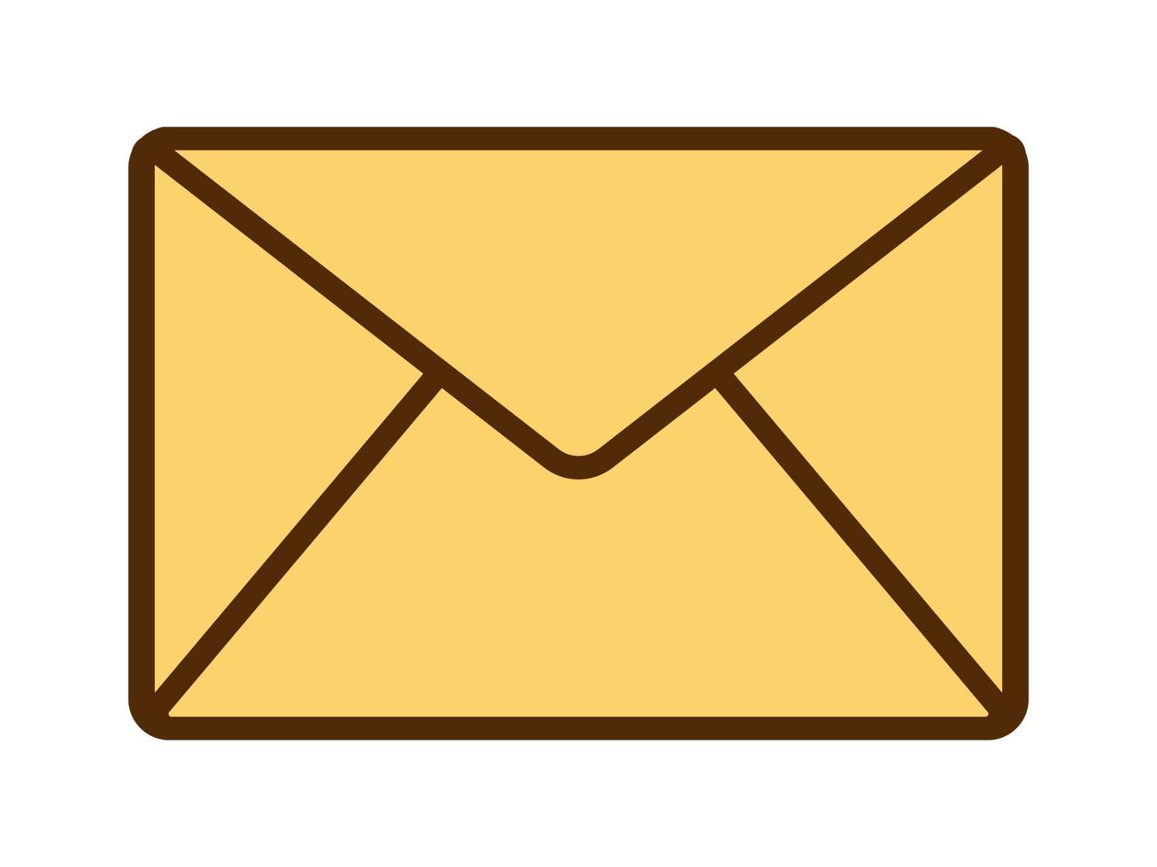 ícone de e-mail retrô de vetor. ícone com envelope próximo em design plano. carta. vetor