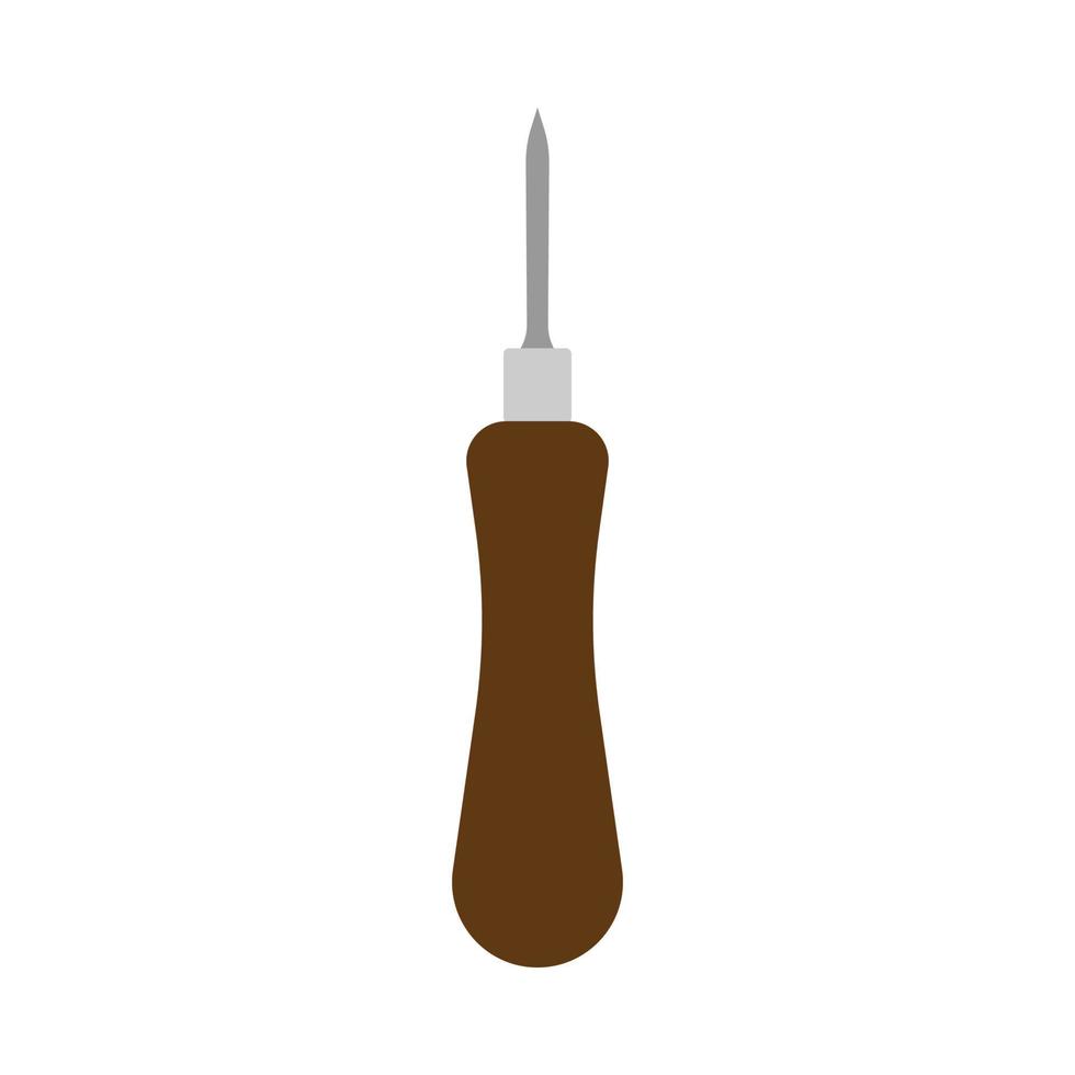 ícone da ferramenta do punho do vetor do sapateiro do sulco do furador. ilustração de indústria de alfaiate de equipamentos de trabalho