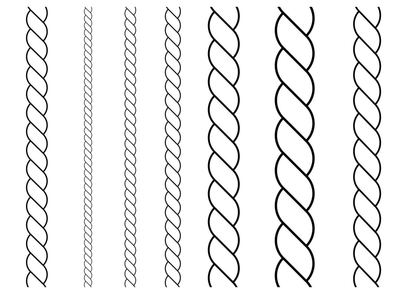 ilustração de design de vetor de corda isolada no fundo branco