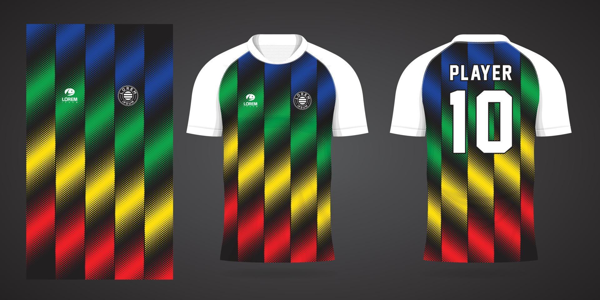 modelo de design de esporte de camisa de futebol vetor