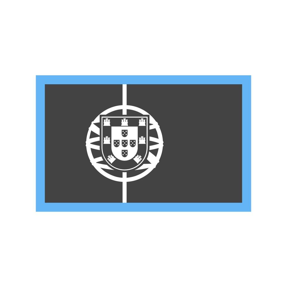 ícone azul e preto do glifo de portugal vetor