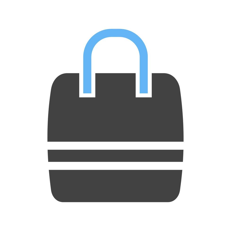 ícone de glifo de bolsa azul e preto vetor