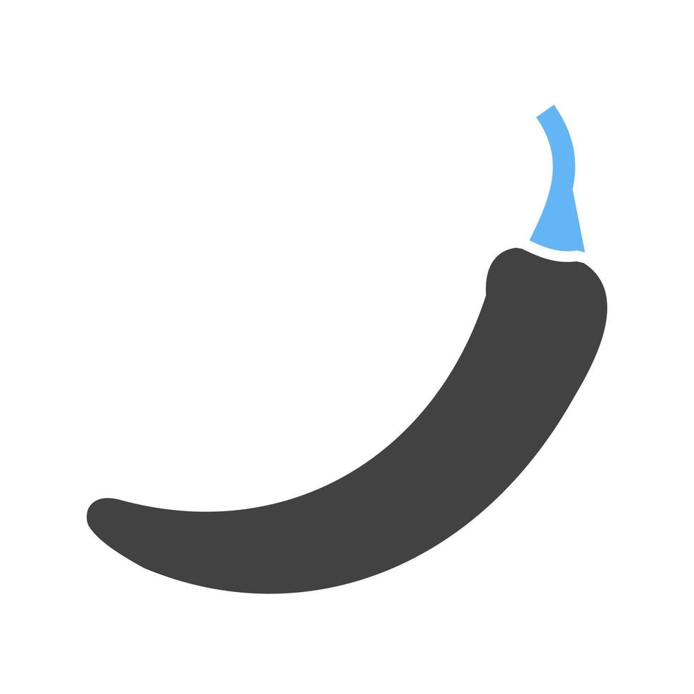 ícone azul e preto do glifo de pimenta vetor