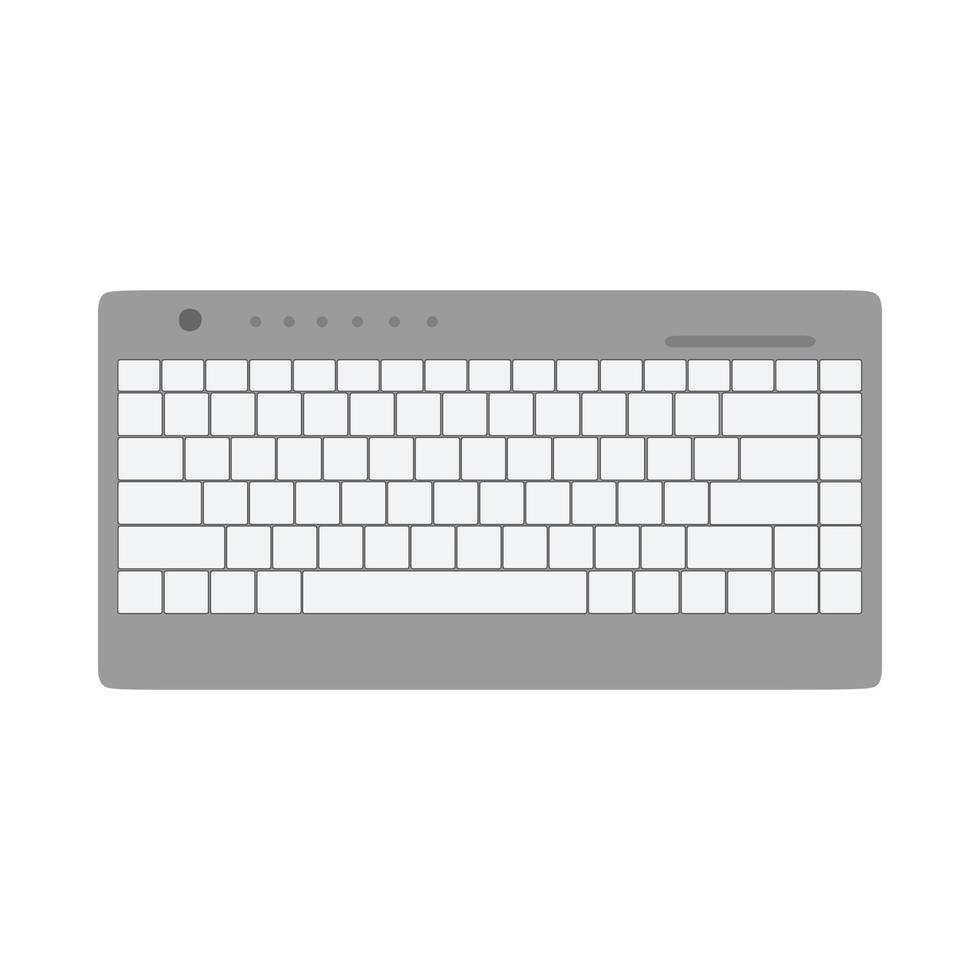 teclado vista superior equipamento de comunicação dispositivo computador. ícone de vetor plano