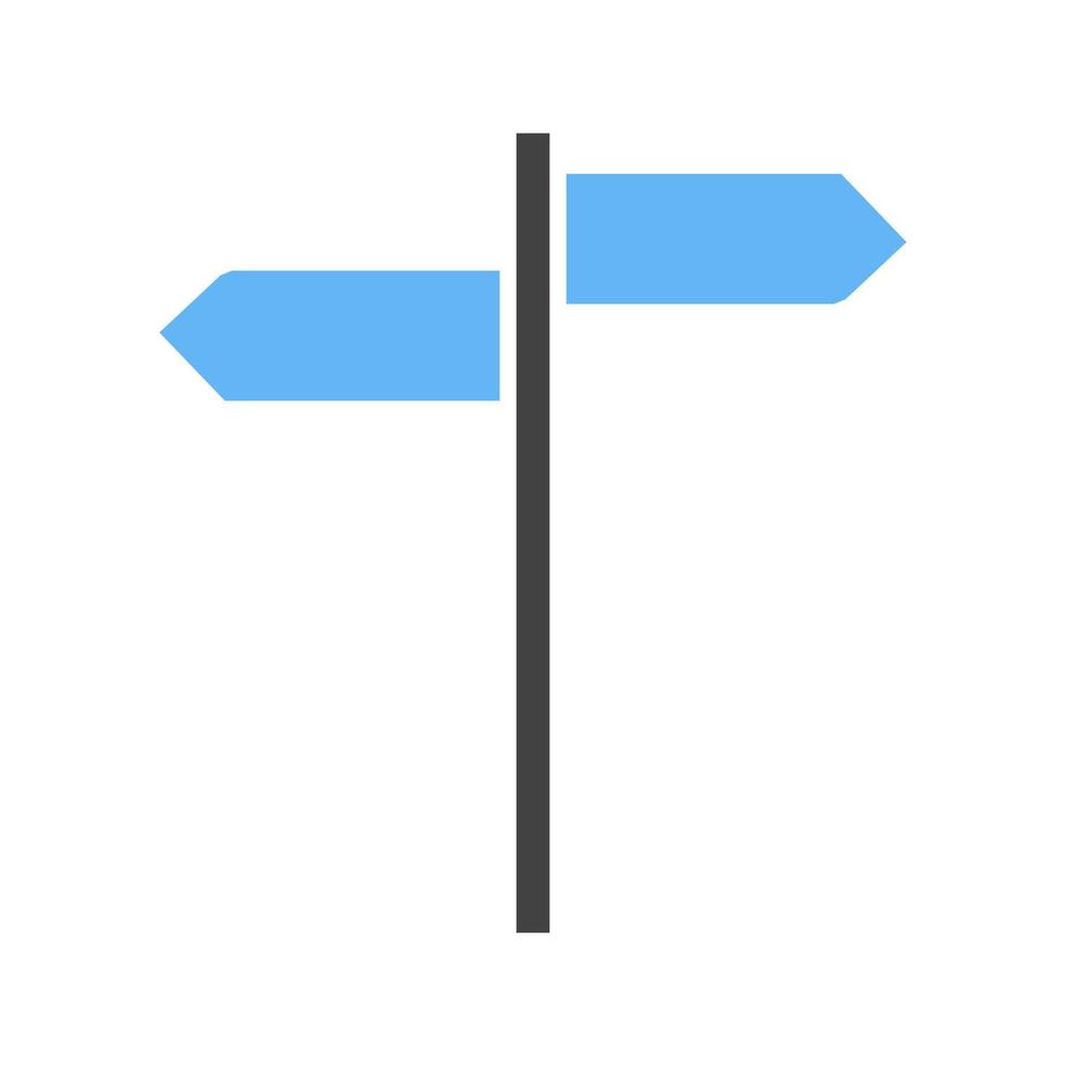 ícone azul e preto do glifo de direções vetor