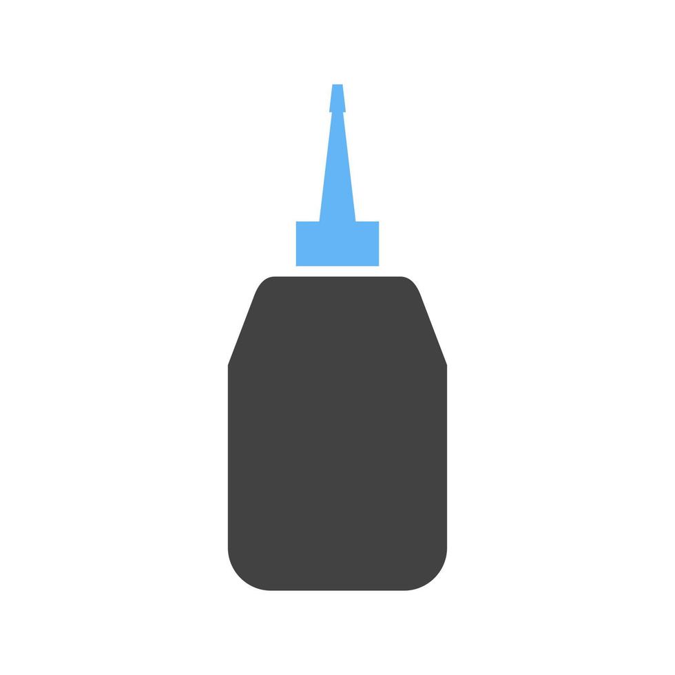 ícone azul e preto de glifo de óleo de costura vetor