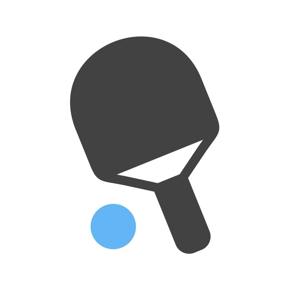 ícone azul e preto do glifo de tênis de mesa vetor