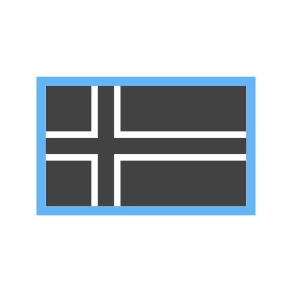 ícone azul e preto do glifo da noruega vetor