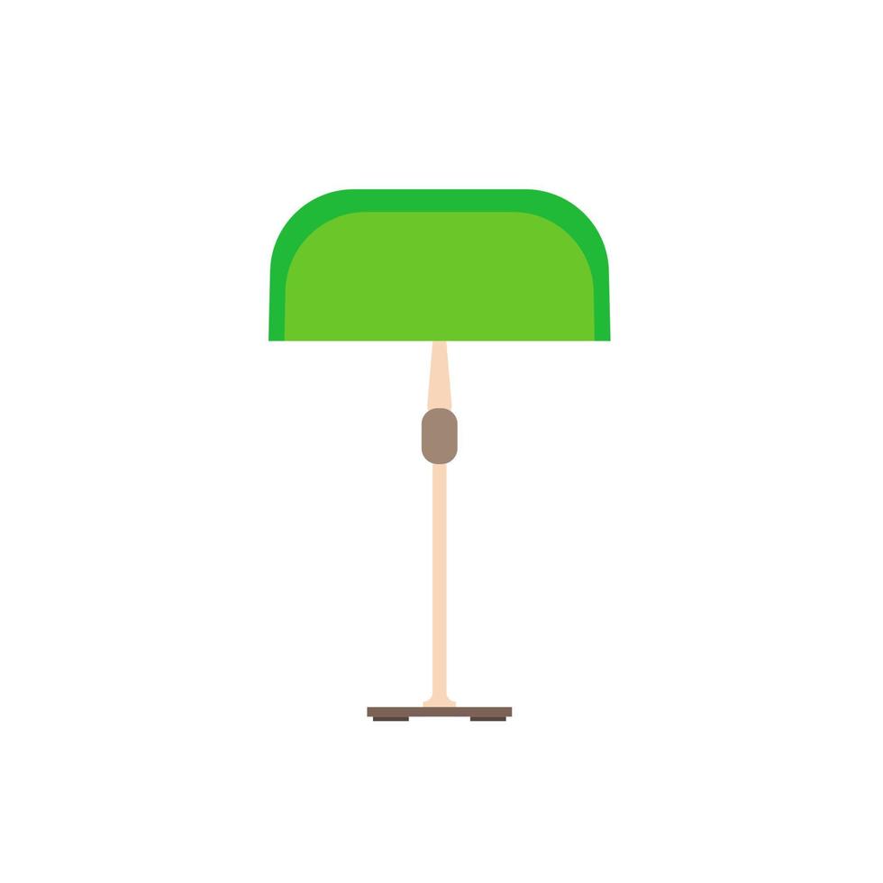 ícone de vetor de design de noite elétrica moderna lâmpada verde. tecnologia símbolo iluminação interior equipamento poder mobília