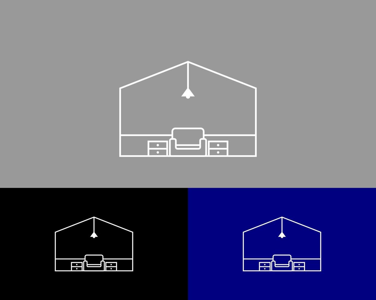 ilustração em vetor de arte online em casa interior. adequado para qualquer coisa relacionada ao design de interiores,