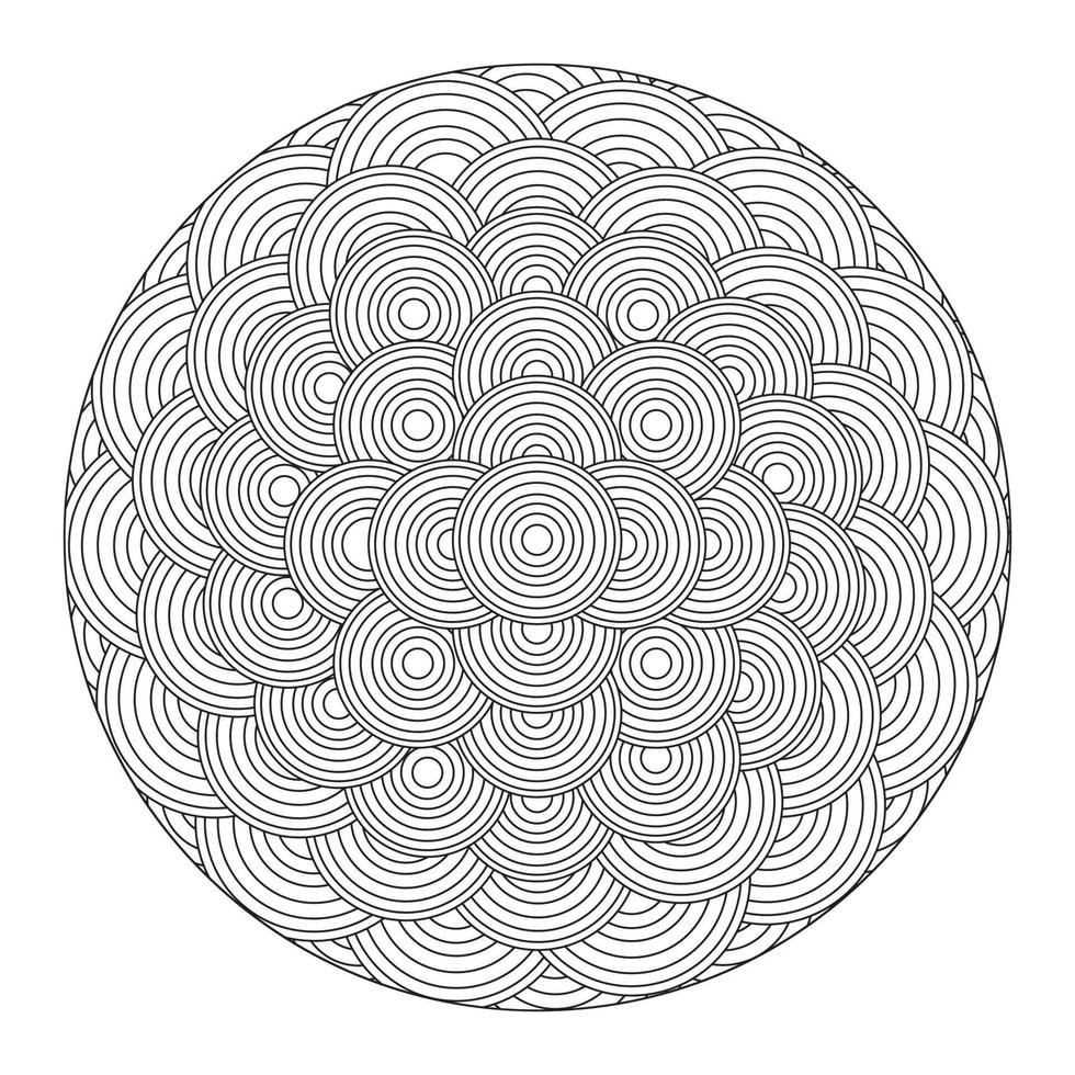 padrão circular de mandala áfrica em forma sólida e de contorno. padrão de polinésia para livros de colorir, decoração, ornamento, tatuagem, decoração de casa, tapeçarias. padrão asteca para decoração de casa de tapeçaria. vetor