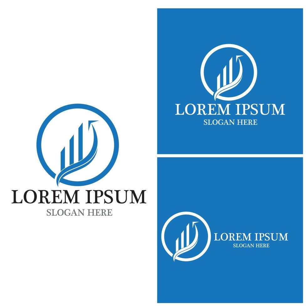 modelo de logotipo de finanças empresariais vetor