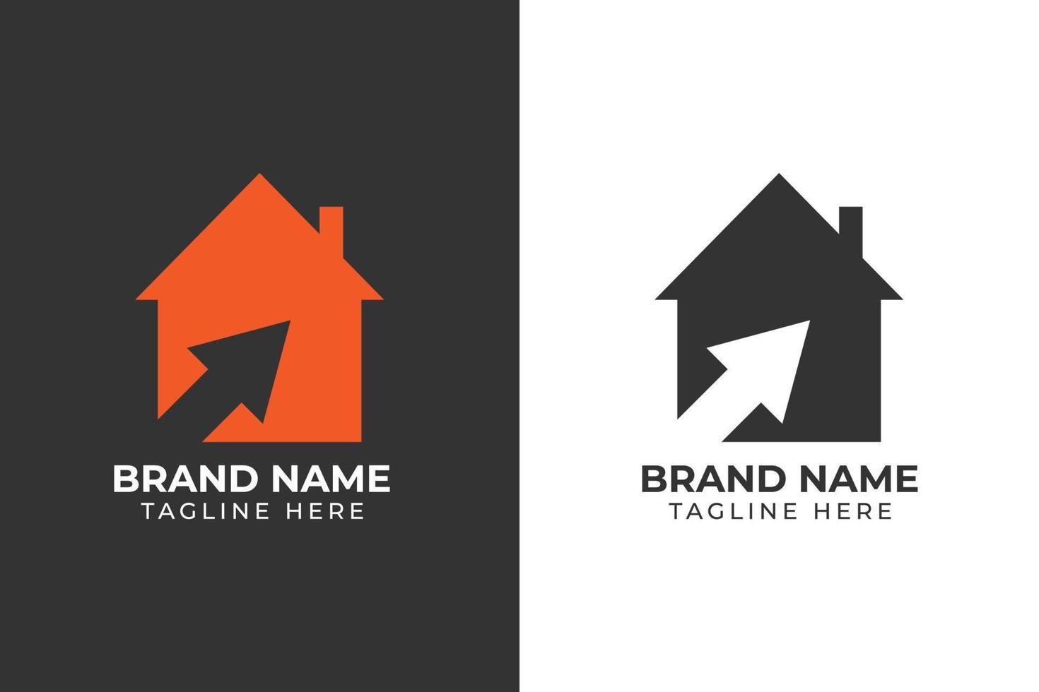 logotipo clique em design de modelo de propriedade em casa vetor