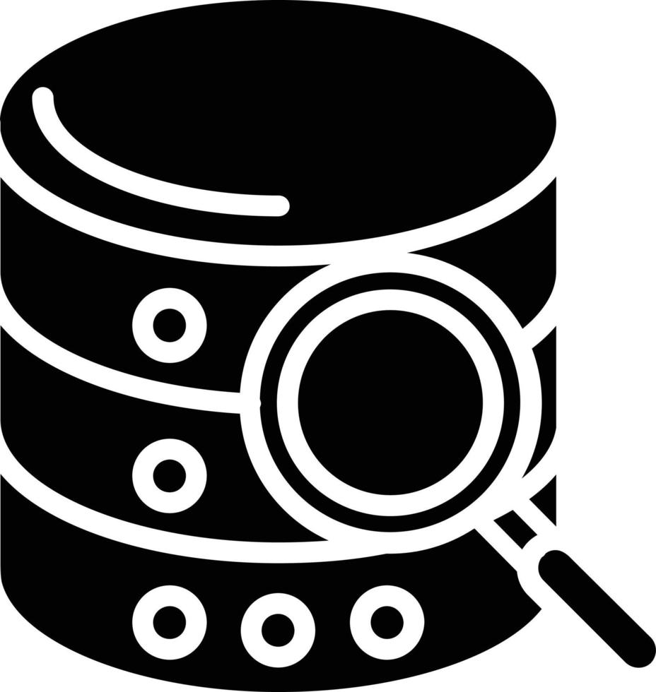 ícone de glifo do banco de dados vetor