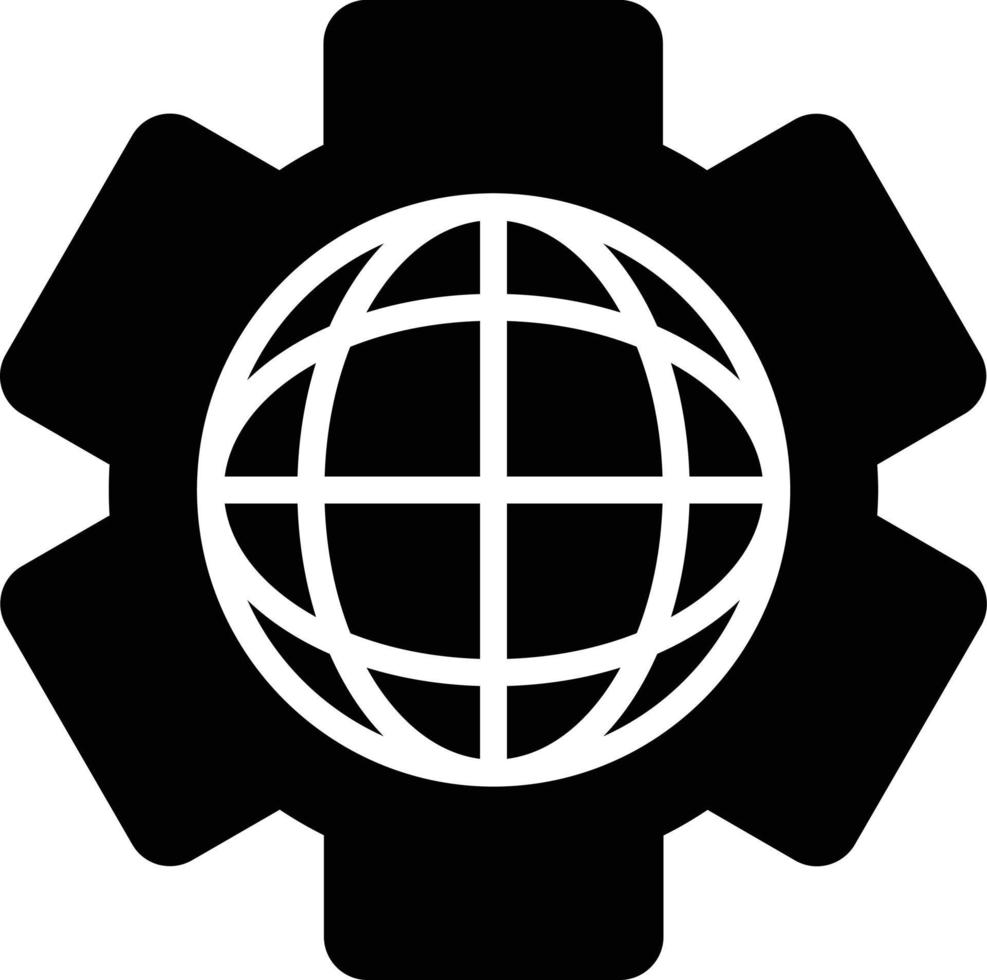 ícone de glifo do globo vetor
