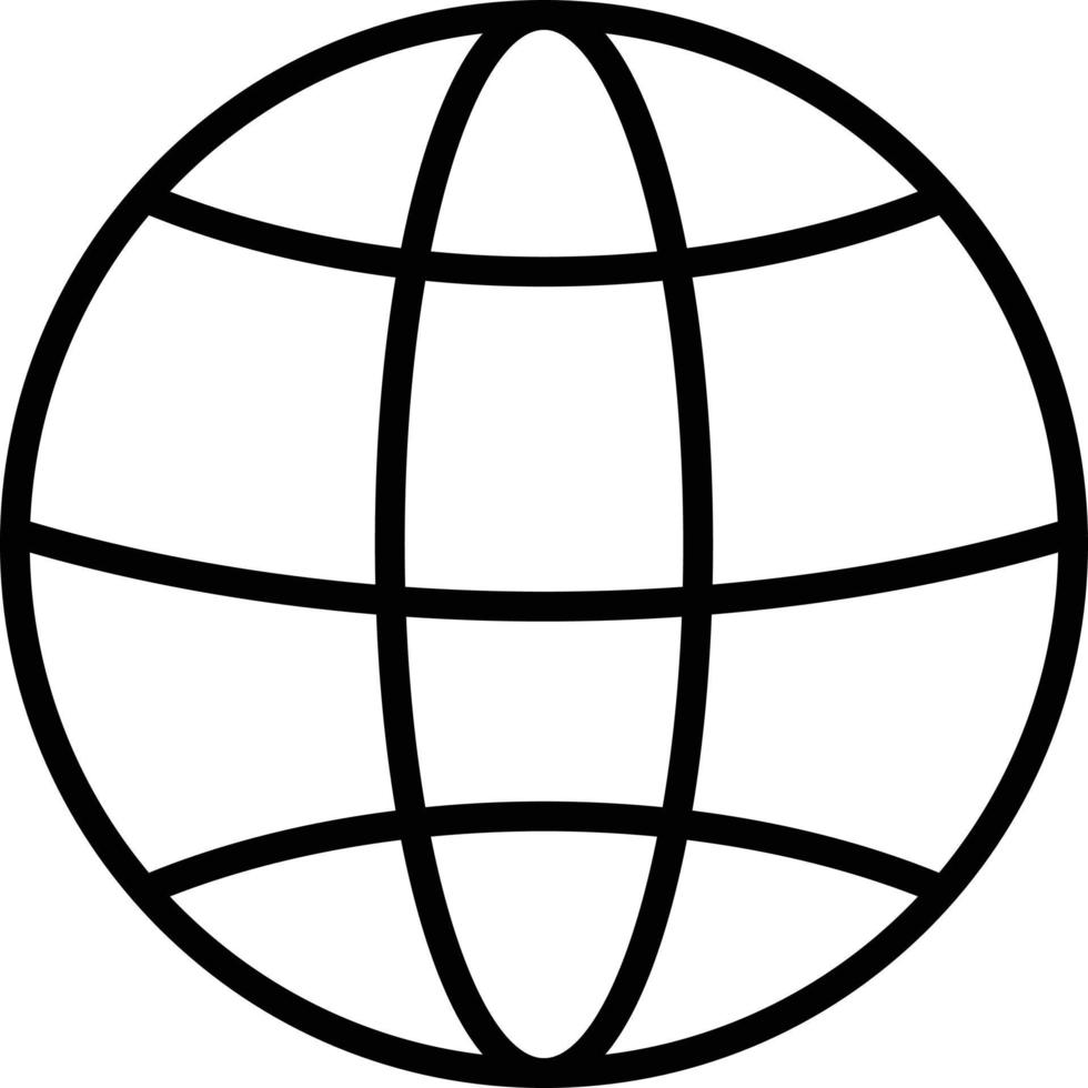 ícone da linha do mundo vetor