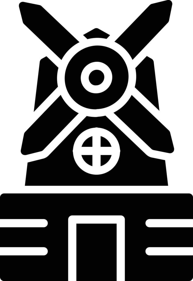 ícone de glifo de moinho de vento vetor