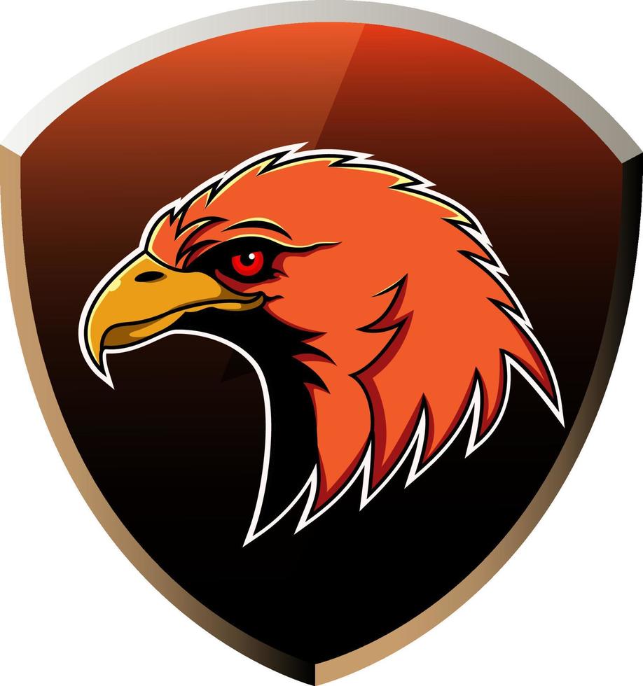cabeça de águia mascote logotipo desain vetor
