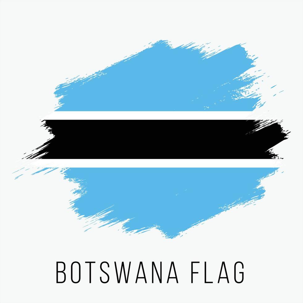 bandeira de vetor grunge botswana