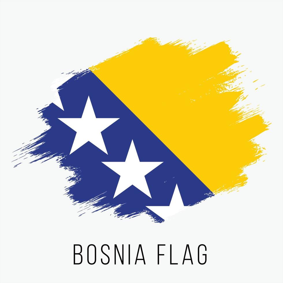 bandeira de vetor grunge bósnia