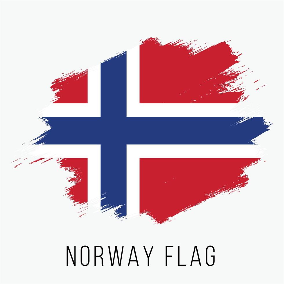 bandeira de vetor grunge noruega