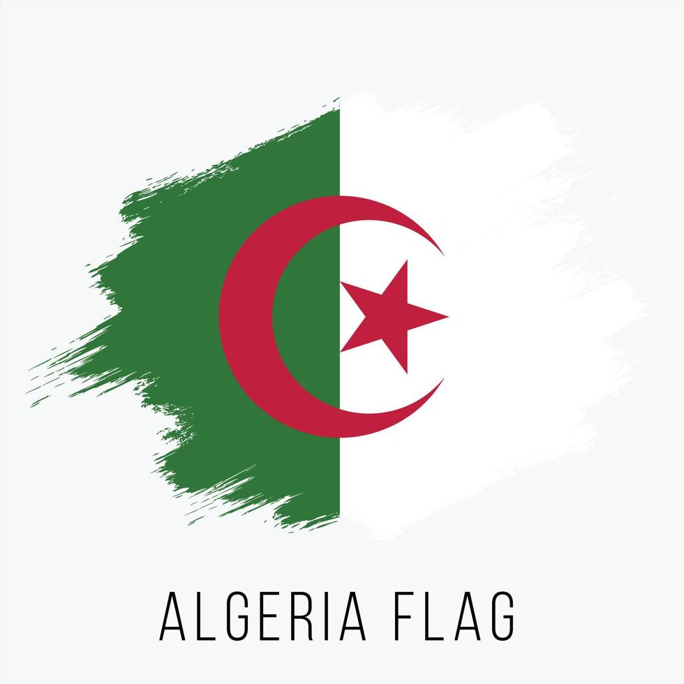 bandeira de vetor grunge argélia