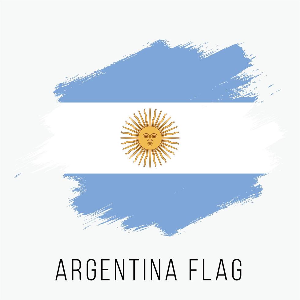 bandeira de vetor grunge argentina