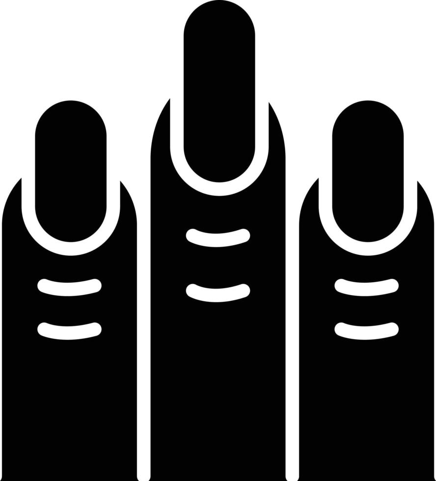 ícone de glifo de unhas vetor