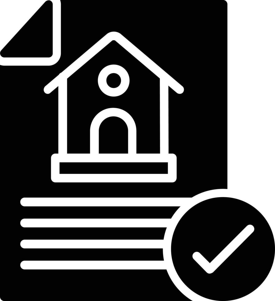 ícone de glifo de documento de lista de verificação vetor