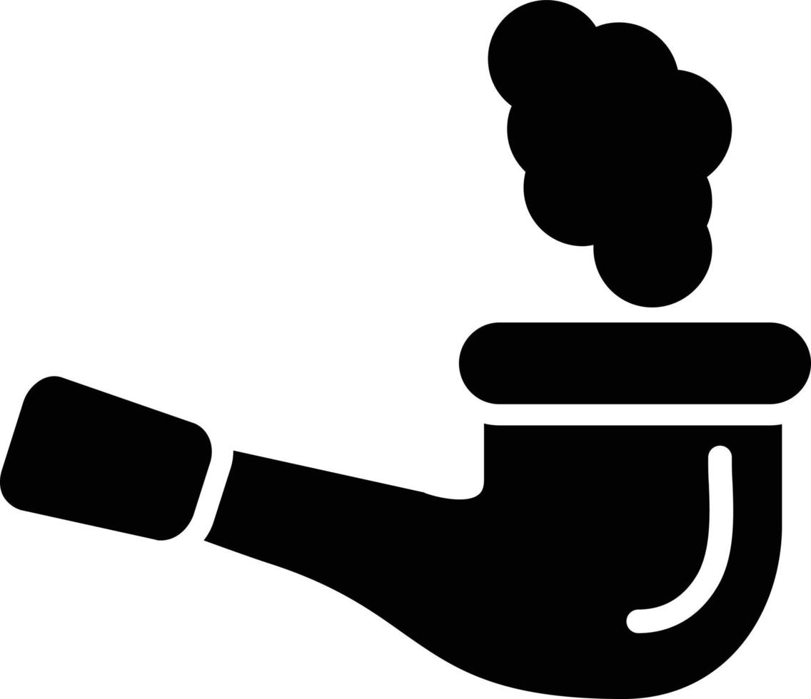 ícone de glifo de cachimbo de fumar vetor