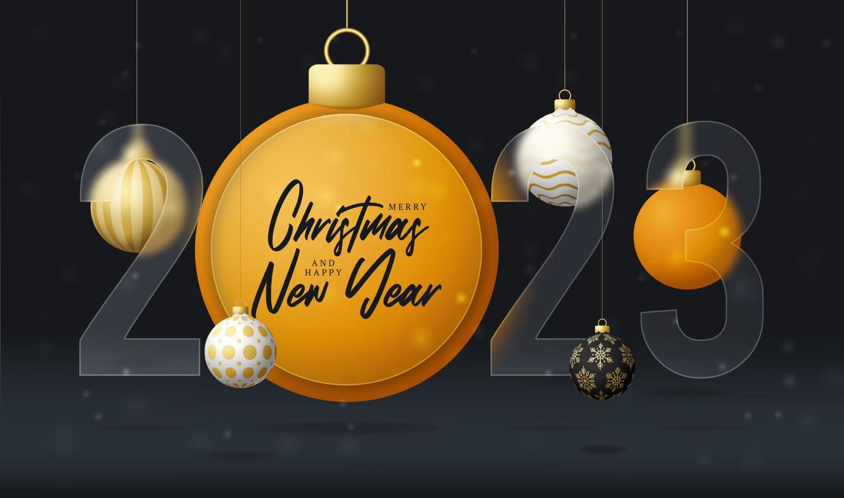 banner de venda de ano novo de tênis de mesa 2023 ou cartão de felicitações. feliz ano novo e feliz natal banner esportivo com morfismo de vidro, morfismo de vidro ou efeito de borrão de vidro ilustração vetorial realista vetor