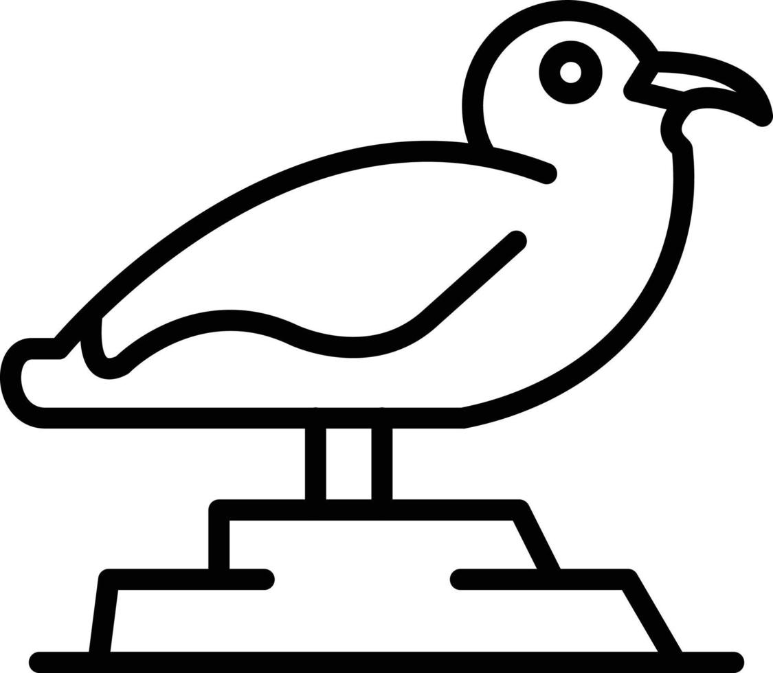ícone de linha de gaivota vetor