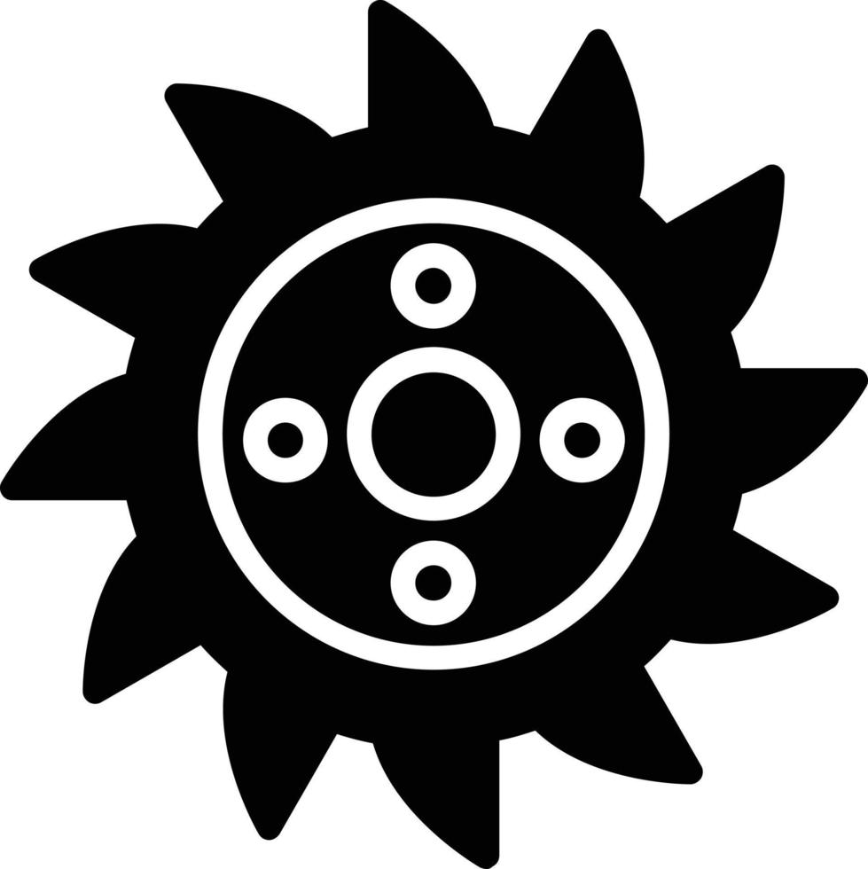 ícone de glifo de serra circular vetor