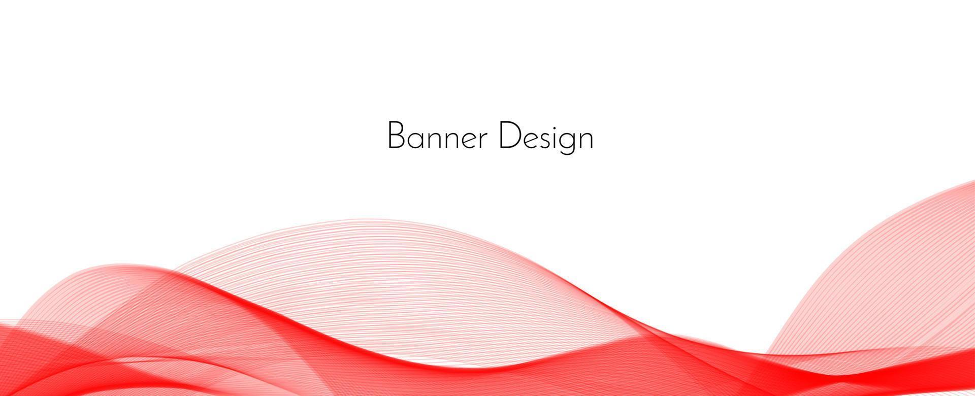 abstrato vermelho moderno decorativo elegante onda banner fundo vetor