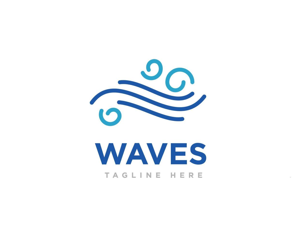 vetor de design de logotipo de onda abstrata