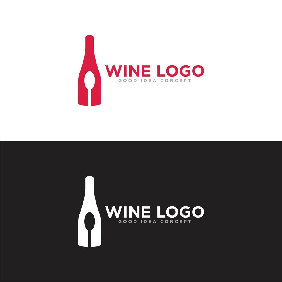 vetor de design de logotipo de bar de vinhos