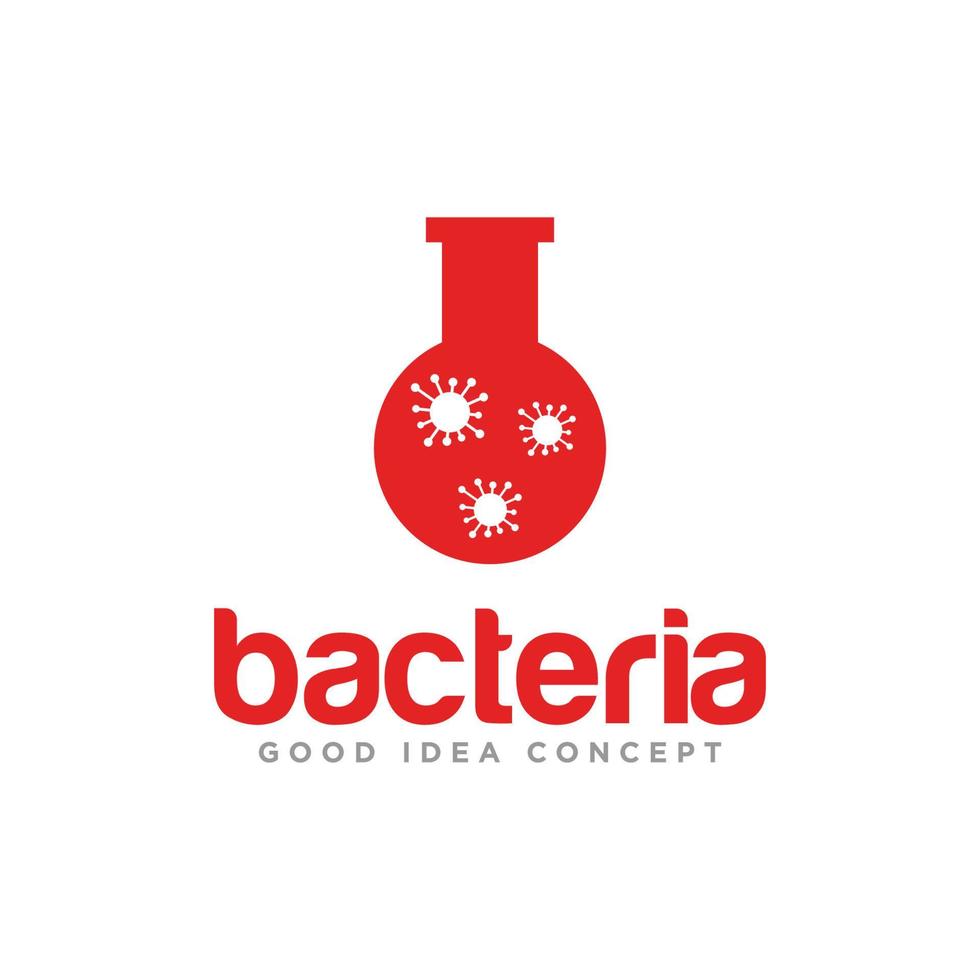 modelo de vetor de design de logotipo de bactérias