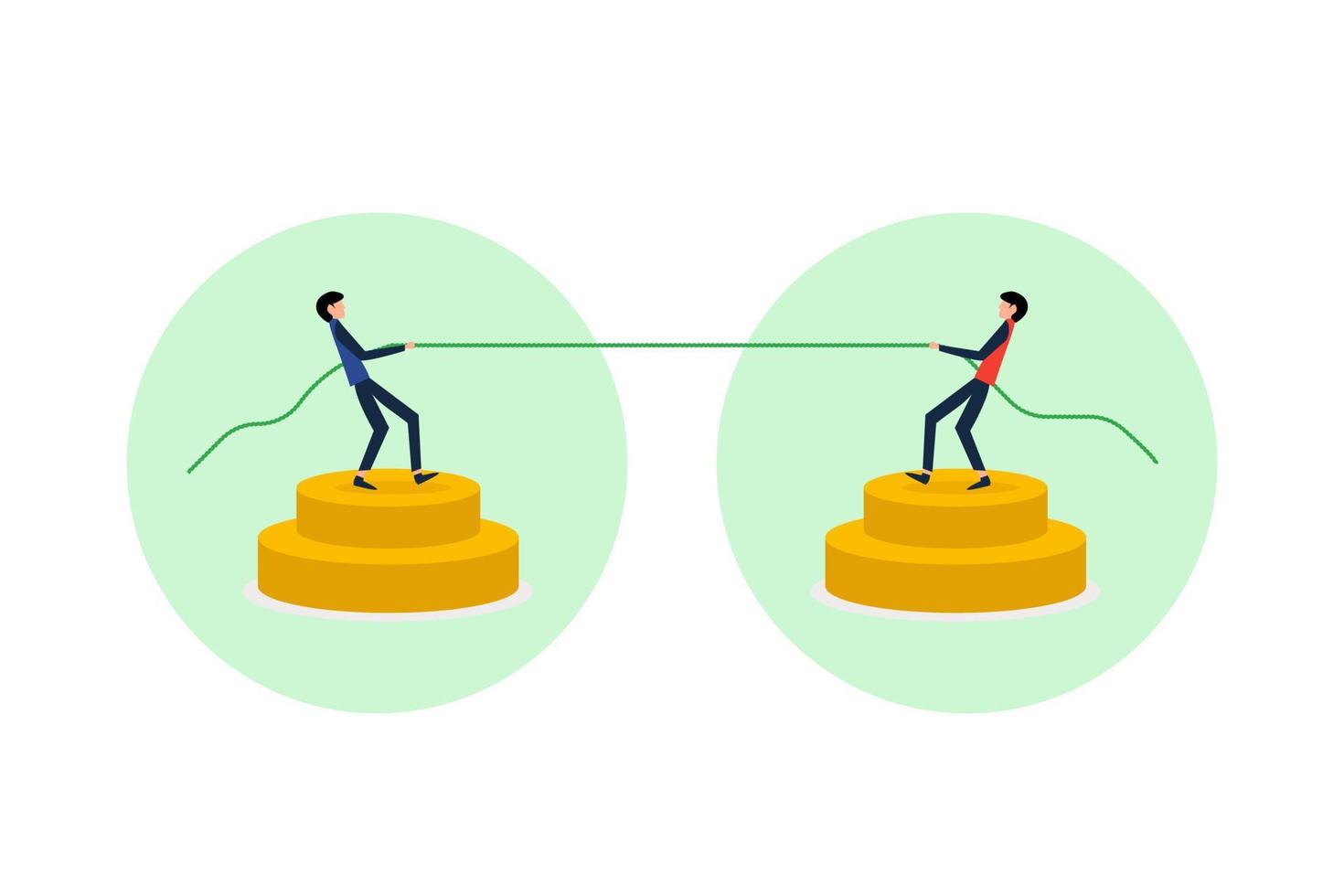 ilustração de negócios competitivos vetor