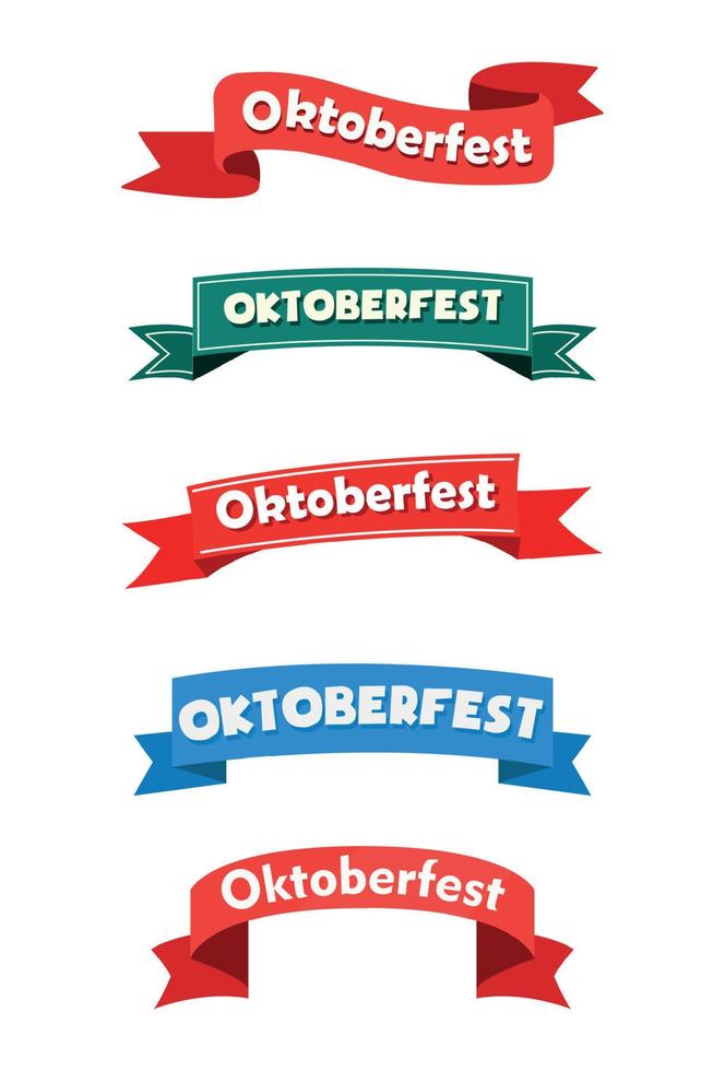 conjunto vetorial de 5 letras festival de cerveja bávaro alemão oktoberfest vetor