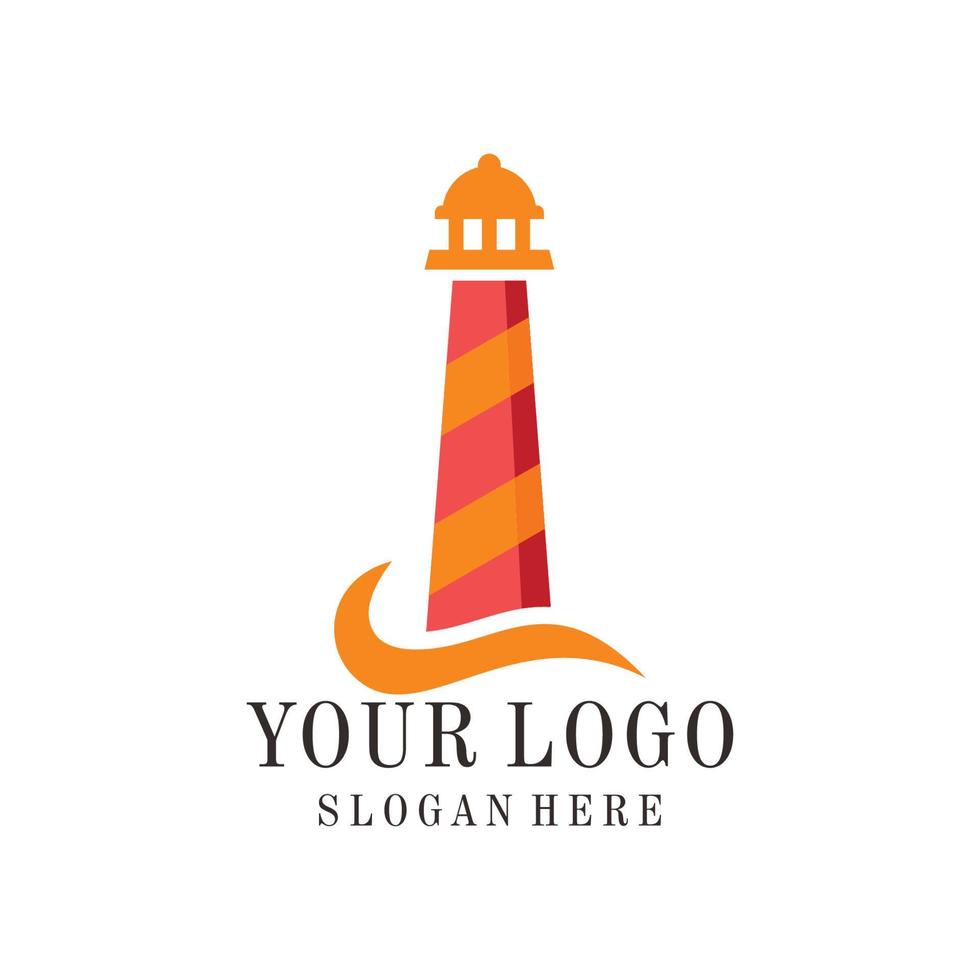 inspiração de design de modelo de logotipo de farol pro vetor