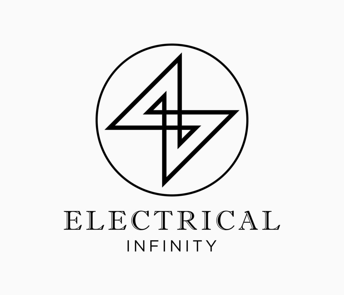tempestade abstrata símbolo de energia elétrica moderna design de logotipo de poder vetor