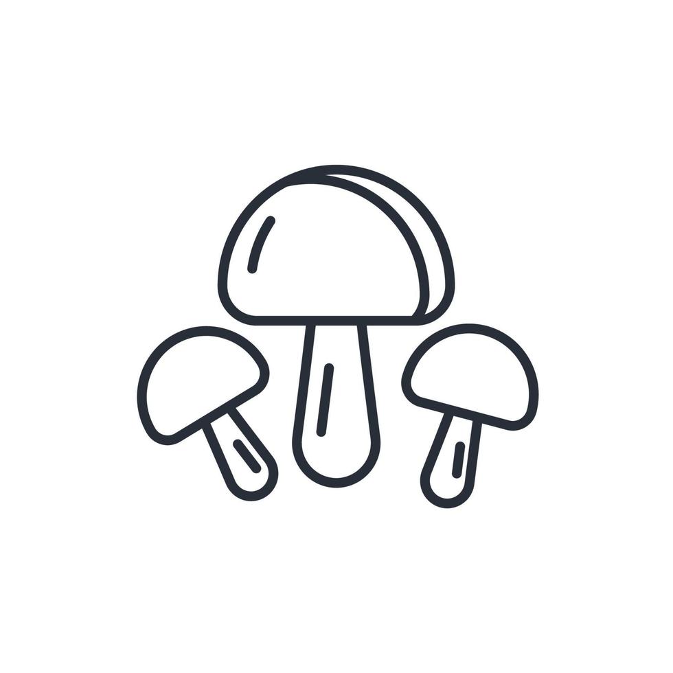 ícones de cogumelos símbolo elementos vetoriais para web infográfico vetor