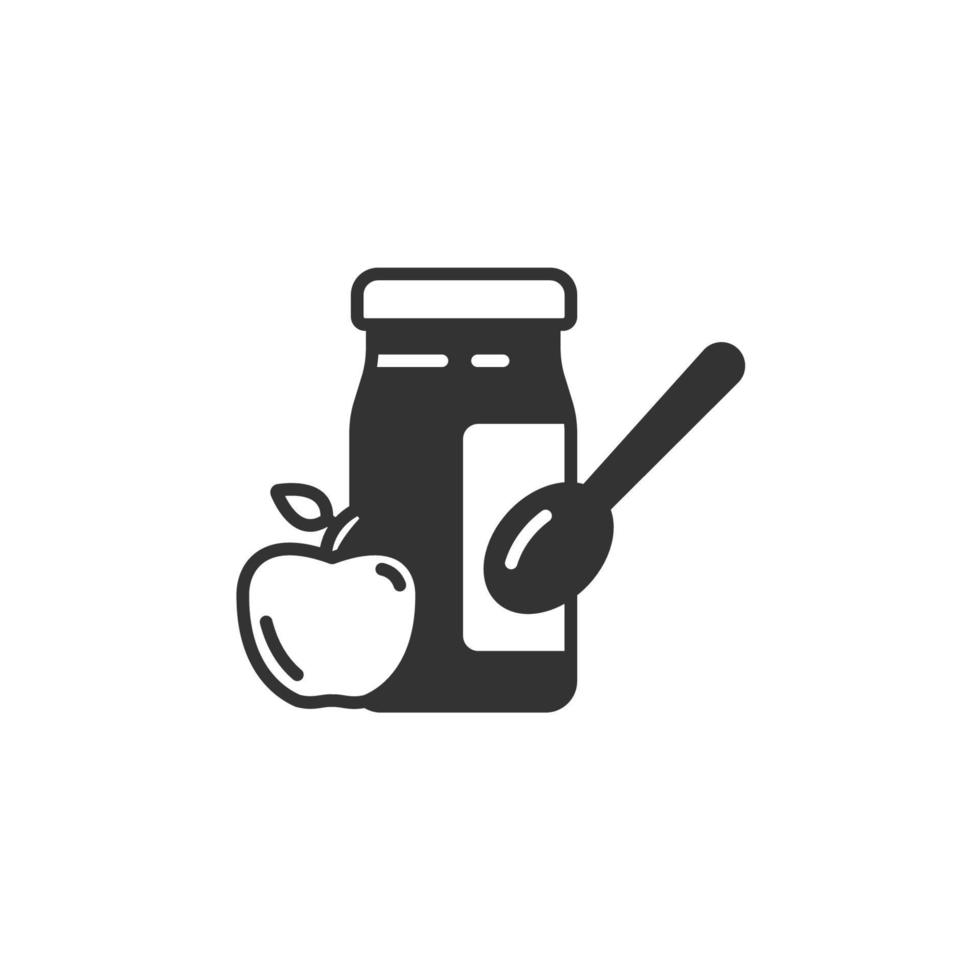 ícones de compota de maçã símbolo elementos vetoriais para web infográfico vetor