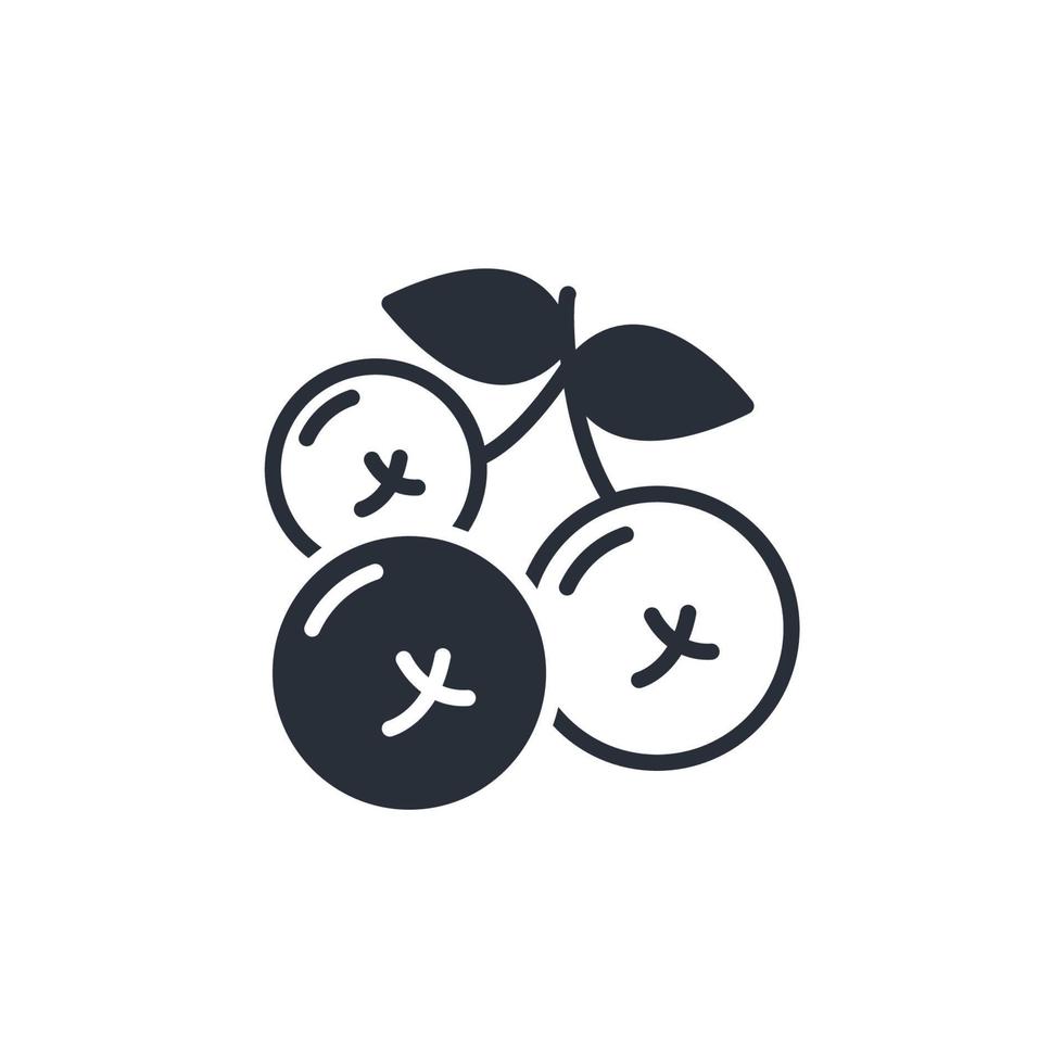 ícones de molho de cranberry símbolo elementos vetoriais para web infográfico vetor