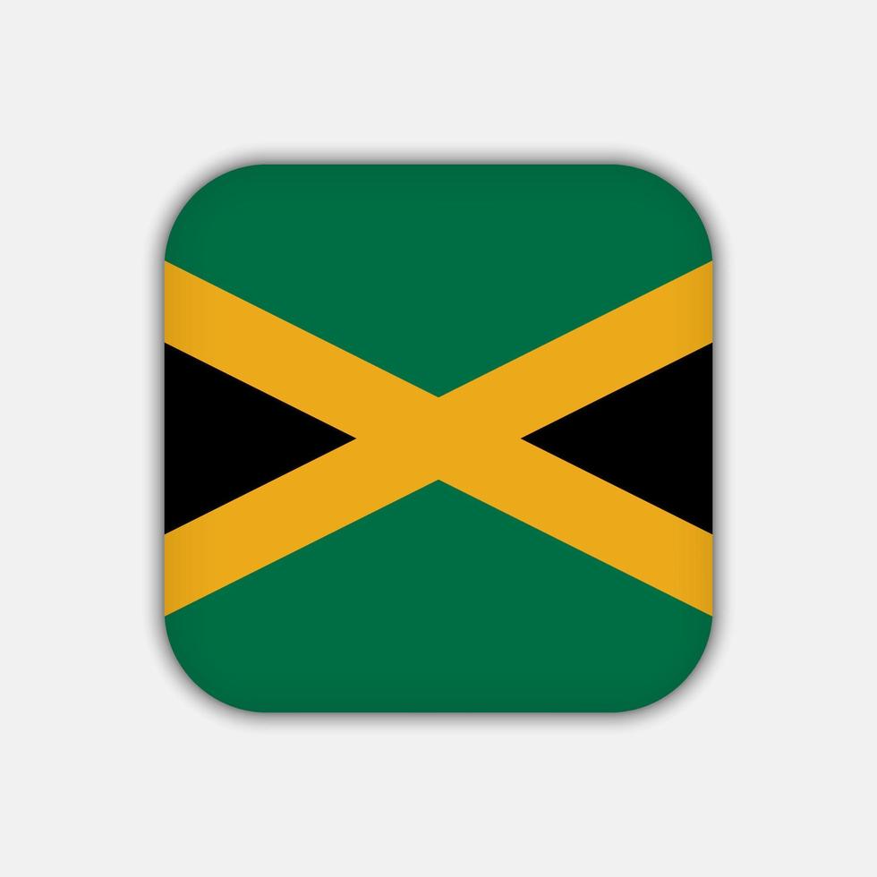 bandeira da jamaica, cores oficiais. ilustração vetorial. vetor