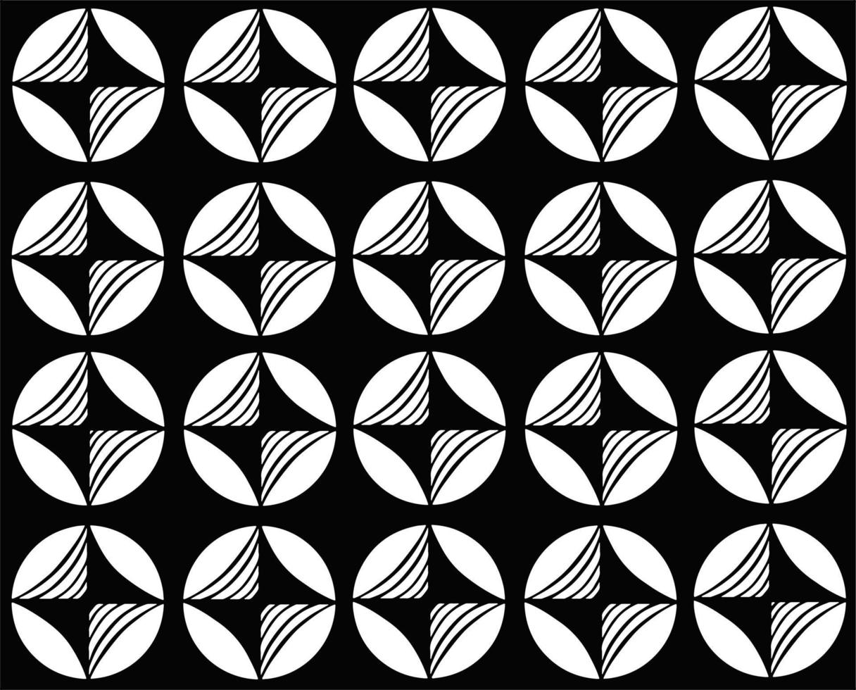 padrão sem emenda rítmico preto e branco. ilustração vetorial vetor