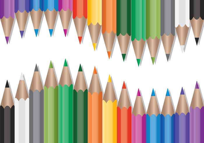 Conjunto de vetores de lápis colorido