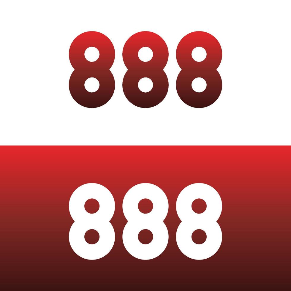 888 design de logotipo de vetor. vetor