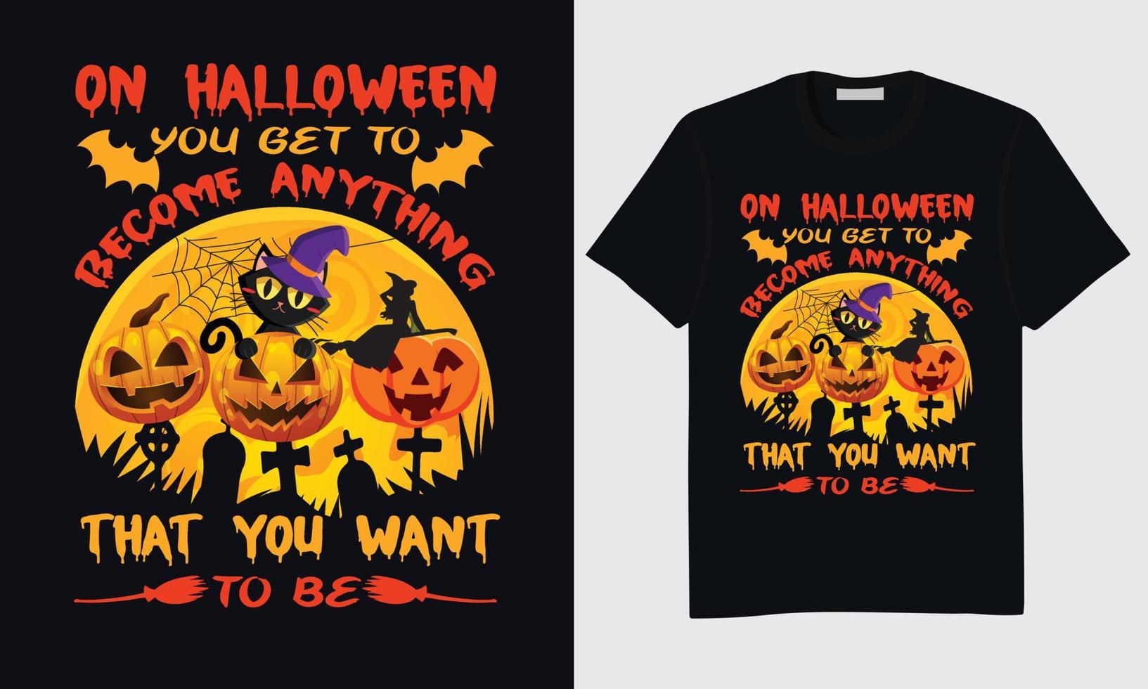 design de camiseta de halloween, design de camiseta feliz dia das bruxas, design moderno de camiseta de halloween, melhor design de camiseta de halloween, arte vetorial de camiseta de halloween vetor